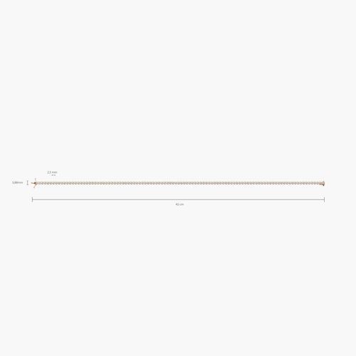 Naszyjnik tenisowy Luminy 3,8mm: złoto, białe szafiry